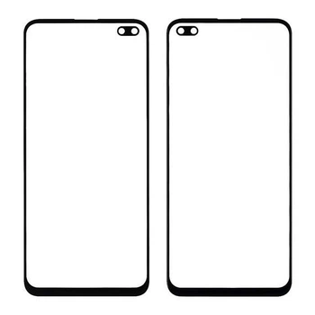 Стекло тачскрина Realme 6 Pro Чёрное Закалённое с OCA плёнкой
