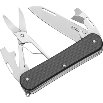 Нож многофункциональный Fox Vulpis CF Black. 4 инструмента