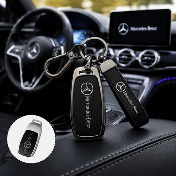 Чехол для ключа Mercedes-Benz, Металлический литой корпус с брелоком