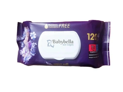 Вологі серветки Babybella Лаванда 120 шт