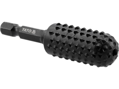 Фреза рашпильная цилиндрическая по дереву YATO 16 x 65 мм HEX 1/4" углеродистая сталь YT-61741