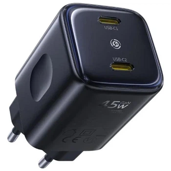 Сетевое зарядное устройство Baseus PicoGo AN13 Fast Charger 45W (2USB-C) (E0121F) Cosmic Black