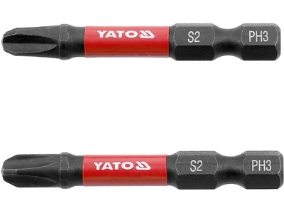 Биты ударные YATO PH3 x 50 мм HEX 1/4" 2 шт YT-78042