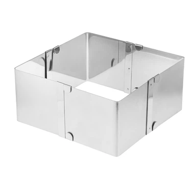 Раздвижная квадратная форма для выпечки и выкладки 13×13 см – 23×23 см