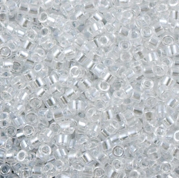 DB Бісер Miyuki Delica Beads 11/0 (прозорий іскристо-білий), 50 г