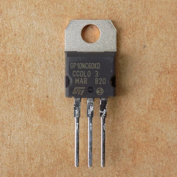 IGBT-транзистор GP10NC60KD ( STGP10NC60KD ) оригинал (Замена для IRGB6B60KD , GB6B60KD , IRG4BC20UD ), TO220