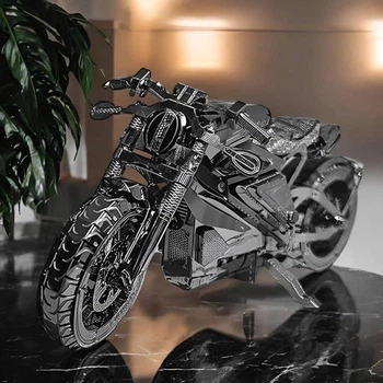 Конструктор Мотоцикл 3D Harley-Davidson з металу, конструктор декоративний Харлей з лазерним вирізанням 12,8х6,2х4,3 см