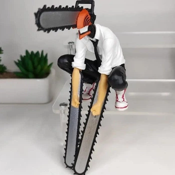 Статуэтка игровая Денджи 14 см на подставке Chainsaw Man, фигурка для полки Человек Бензопила для полки
