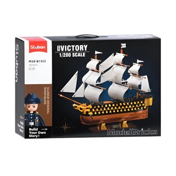 Детский конструктор Sluban Корабль Victory 1:200 на 1075 деталей (M38-B1552)