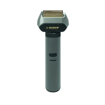 Професійний шейвер для гоління Kiepe Smooth 6520 Silver з 4-плаваючими сітками, фольгою з золотим напиленням, роторним мотором 7200 об/хв, Li-ion акумулятором, акумуляторно-мережевий, сірий