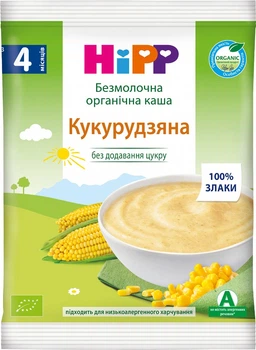 Безмолочна органічна каша HiPP Кукурудзяна для дітей від 4 місяців 22 г (9062300139904)