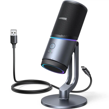 Ігровий Мікрофон для ПК UGREEN CM769 USB-A з RGB-підсвіткою і шумозаглушенням з функцією настільний мікрофон для ноутбука та USB мікрофон до пк