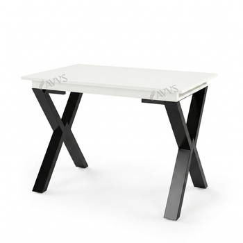 Стол кухонный раскладной RoMax Next 110х75 (190х75) см Loft Белая Аляска/Черный