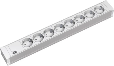 Блок розеток Bachmann 19" 1.5U 8 розеток 2 м Grey (4016514019342)