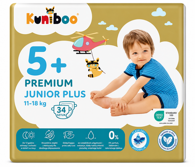 Подгузники Kuniboo 5+ (11-18 кг) 34 шт