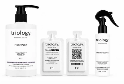 Комплекс: відновлювальний шампунь та холодне відновлення волосся Triology BONDPLEX 2F система інтенсивної реконструкції