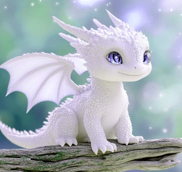 Алмазна мозаїка Білий дракон 20x20см Dreamtoys (S10166)