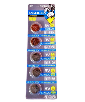 Батарейка Rablex CR-1620 5/100