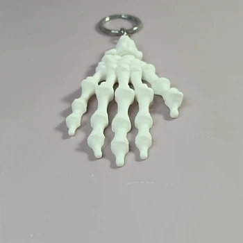 Брелок на ключи "Костная кисть" с подвижными частями, 3D-печать PLA, 10,5 см