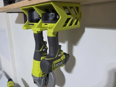 Тримач-органайзер під полицю для акумуляторного інструменту Ryobi ONE+. Aivory