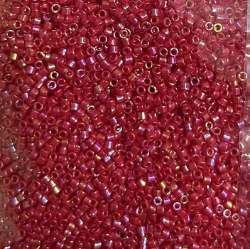 DB-162 Бісер Miyuki Delica Beads 11/0 (райдужний червоний), 50 г