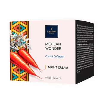 Ночной восстанавливающий крем Mexican Wonder с морковным коллагеном Famirel Wonder World Mexican Repair Face Cream 50 мл