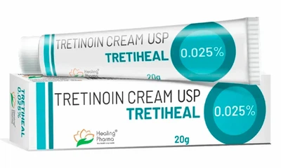 Крем третиноин (третихил) 0,025% 20 г., Tretinoin Cream USP 0,025% Tretiheal 20g Healing Pharma