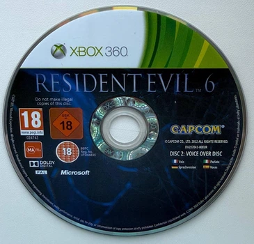 Диск для XBOX 360 - Resident Evil 6 рус суб, (диск 2), Б/У