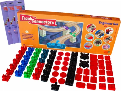 Базові з'єднувачі та перехрестя Toy2 Track Connector - технічний набір 64 деталі 21035 (5745000329359)