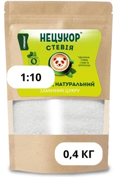 Натуральный заменитель сахара Стевия с Эритритолом (1:10) ТМ НЕЦУКОР, для похудения, диетического питания 400г
