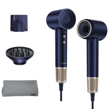 Профессиональный высокоскоростной фен Laifen Swift Premium (Platinum Blue) — 110 000 об/мин, 200 млн ионов и интеллектуальная защита