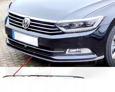 Молдинг переднего бампера AVTM Volkswagen Passat B8 15-19 нижний середн. хром Фольксваген Пассат Б8 АМ0053532