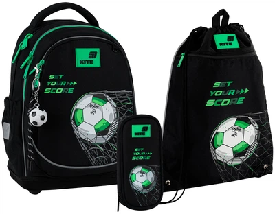 Набор Kite Football рюкзак + пенал + сумка для обуви Черный (SET _ K26-724S-3)