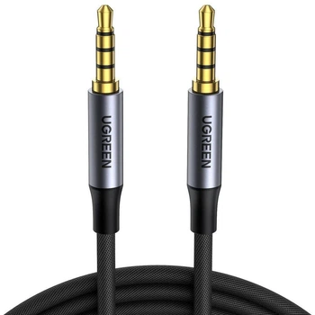 Кабель UGREEN AV183 3.5mm to 3.5mm 4-Pole M/M Audio Cable Alu Case 1m Gray (10648)