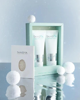 Подарунковий бʼюті бокс TANOYA з полінуклеотидами та кашеміром 3 продукти + коробка