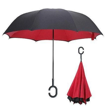 Умный зонтик обратного добавления UP-BRELLA pr222023 красный.