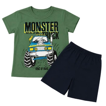 Комплект для хлопчика стрейч-кулір Арлекін Monster Truck 2210-452 56 92 см - 98 см Зелений