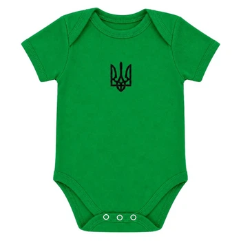 Боди детский кулир Арлекин Тризуб 6113-022 40 62 см Зеленый