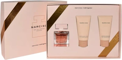 Zestaw damski Narciso Rodriguez Cristal Woda perfumowana 50 ml + Balsam do ciała 50 ml + Żel pod prysznic 50 ml (3423222055899)
