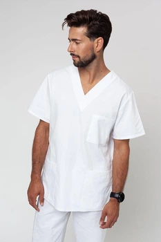 Мужская медицинская рубашка STUGA MEDICAL белая (8800101) XL
