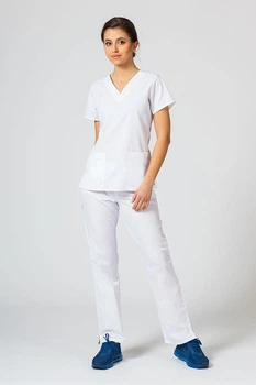Женская медицинская рубашка STUGA MEDICAL біла (7700101) 3XL