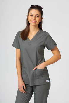 Женская медицинская рубашка STUGA MEDICAL серая (7700501) 3XL