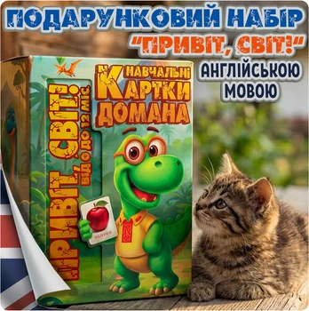 Подарочный набор карточек Домана «Привет, мир!», от 0 до 12 месяцев — развивающие карточки на английском языке, 152 карточек
