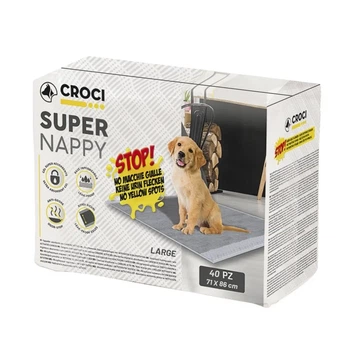 Одноразовые пеленки для щенков и собак с активированным углем 71*86 см Croci Super nappy 40 шт/уп