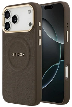 Чохол Guess Peony Hot Stamp MagSafe do iPhone 17 Pro Max Brown (GUE004960)