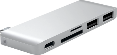 USB-хаб Satechi Type-C USB 3.0 Passthrough Hub Silver (ST-TCUPM)
