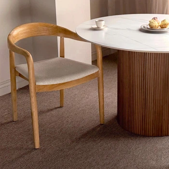 Обідній стілець з підлокітниками Denali Savanna beige natural wood