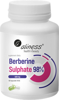 Suplement diety Aliness Berberine Sulphate 98% 400 mg 60 kapsułek (5902020901396)