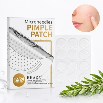 Патчі від прищів з мікроголками KHZX 24 шт — гідроколоїдні acne patch для швидкого загоєння акне та висипань (135800418)