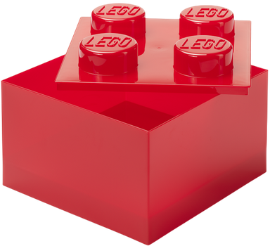 Контейнер LEGO Класичний блок 4 Прозорий червоний з блиском (40090804) (5711938249946)